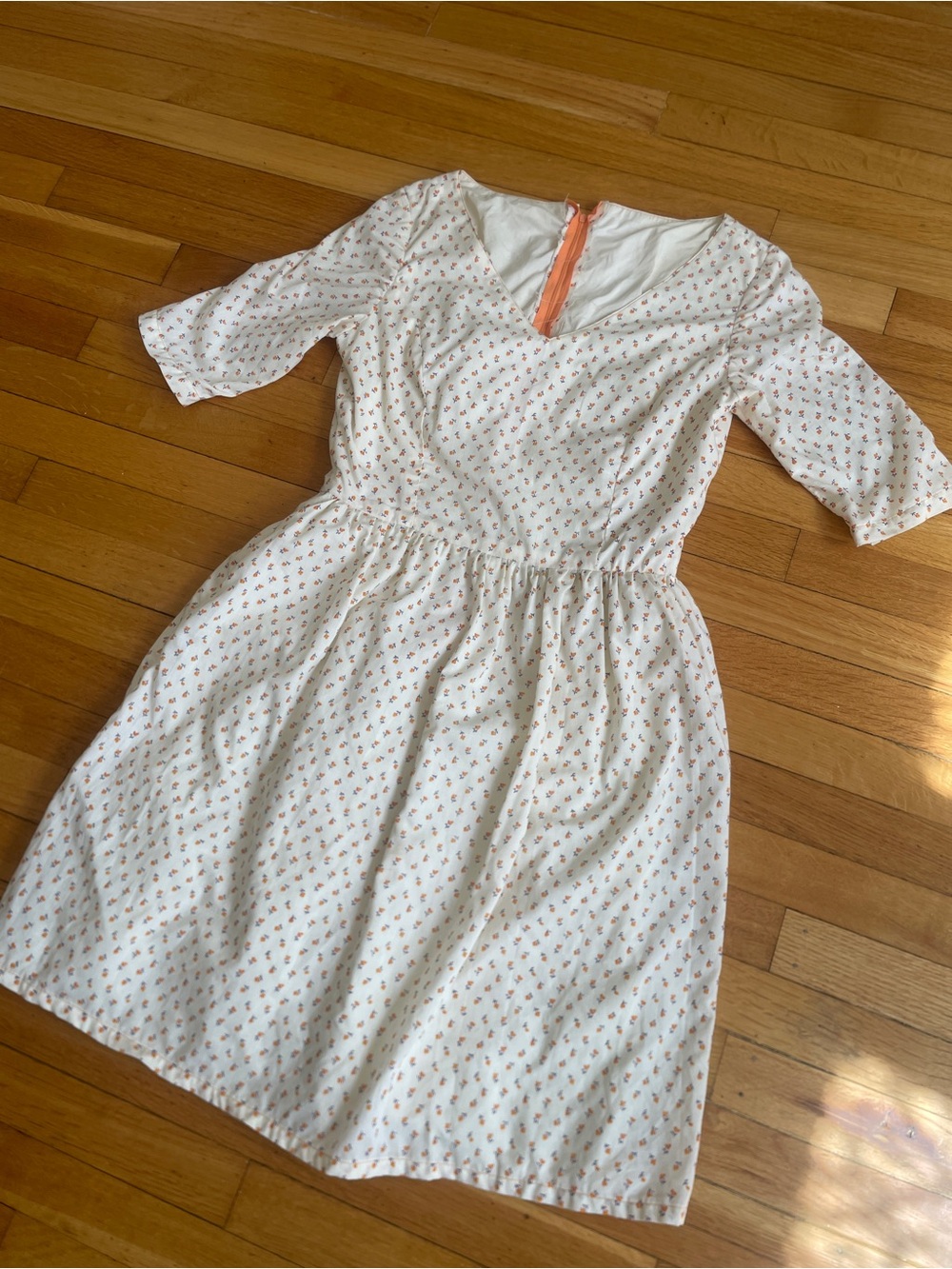 Vintage Handmade Calico Print Dress